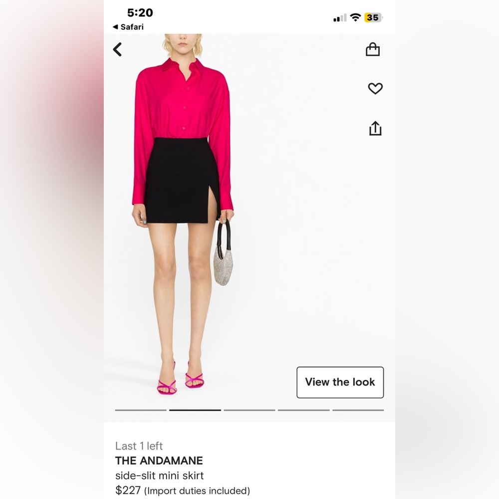 The Andamane mini black skirt